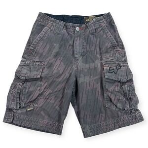Fox Racing Shorts Men's Size 30 Green Black Camouflage Camo Cargo VTG  Y2K Baggy